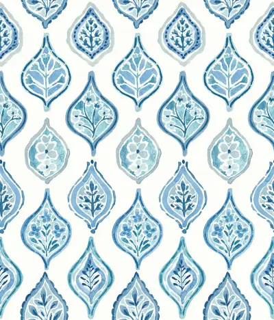 Marketplace Motif — White/Blue