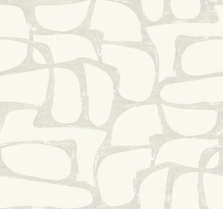 Candice Olson Craftsman Geometric Wallpaper - White & Soft Grey — Ảnh 5