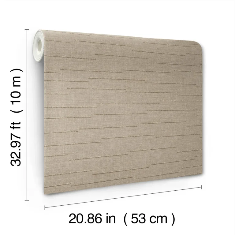 Latitude Striated Wallpaper - Taupe — Image 3