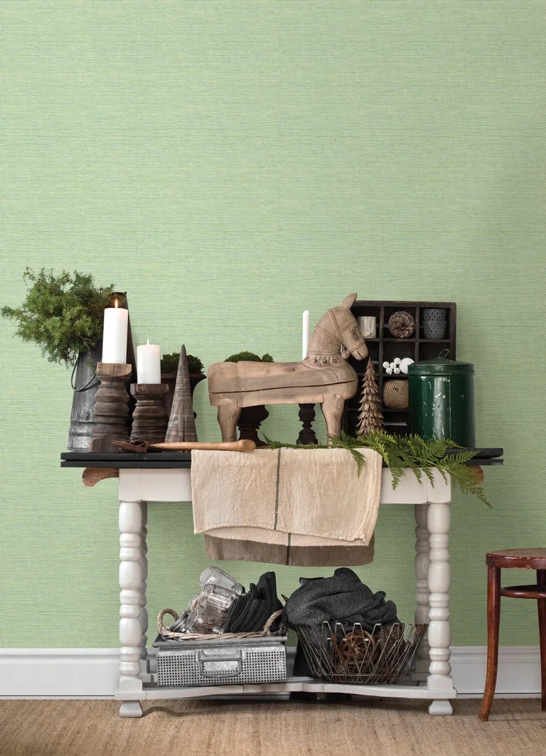 Chesapeake Agave Faux Grasscloth Wallpaper - Green — Ảnh 3
