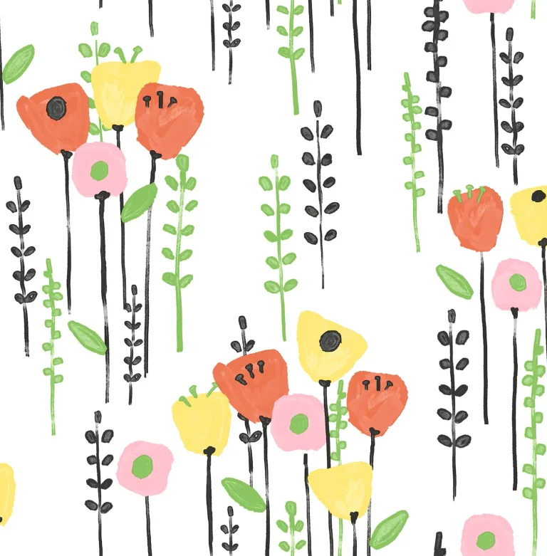 Mabel Floral Field Wallpaper - Yellow — Ảnh 5