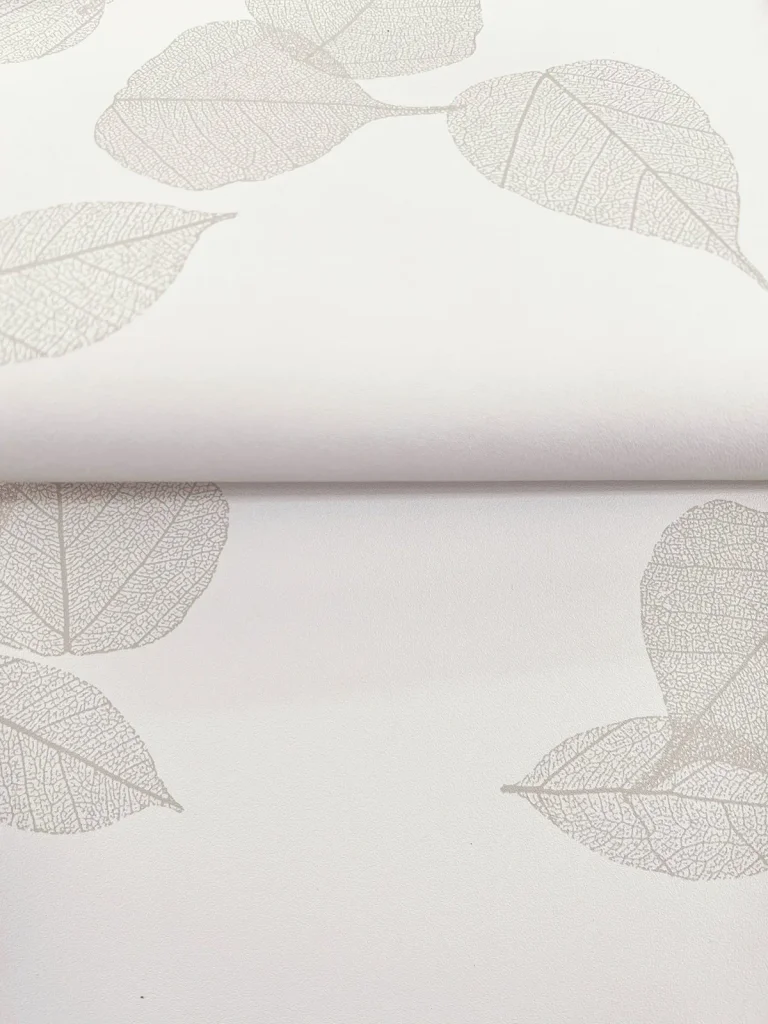Myles Leaves Wallpaper - White — Ảnh 2