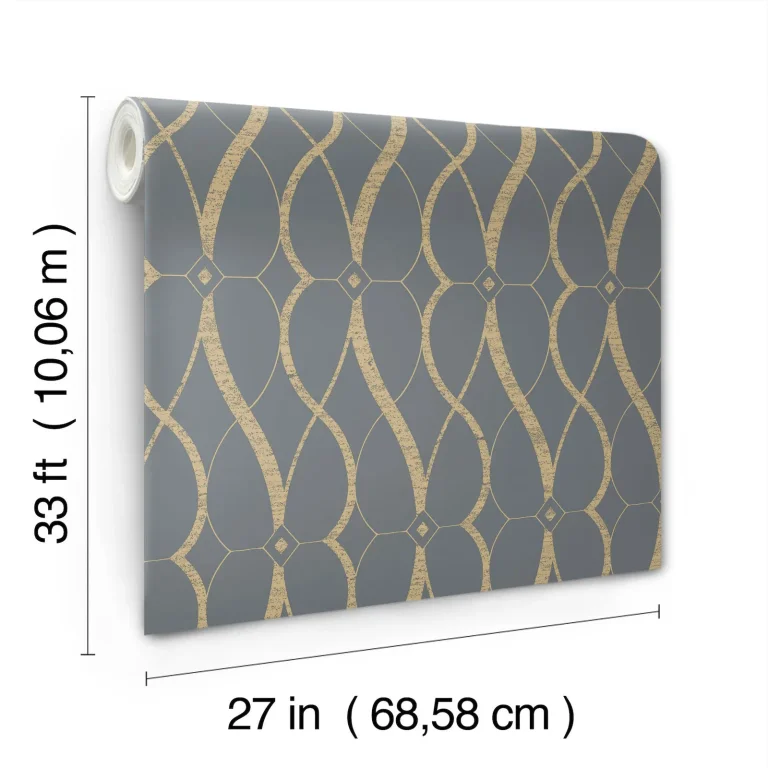 Graceful Geo Wallpaper - Smoke/Gold — Ảnh 3