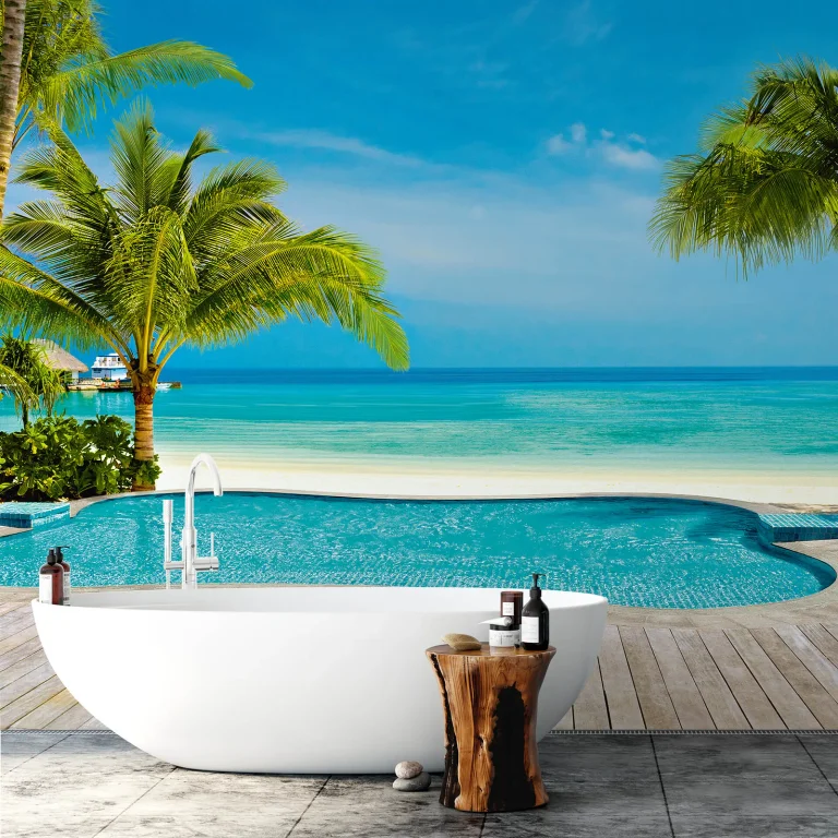 Pool - Wall Mural 5405 - 4 Panel - 192cm x 260cm — Ảnh 2