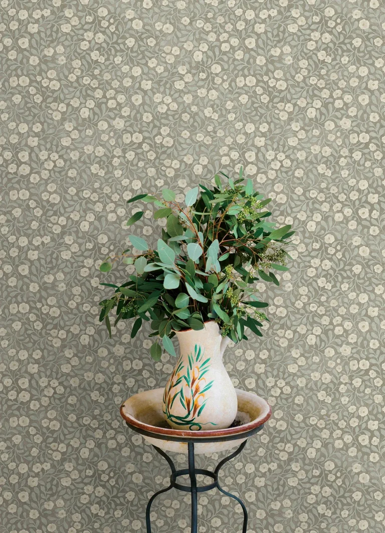 Chesapeake Poppy Trail Floral Wallpaper - Aqua — Image 7