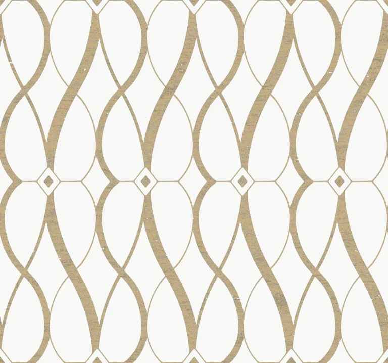 Graceful Geo Wallpaper - Cream/Gold — Ảnh 3