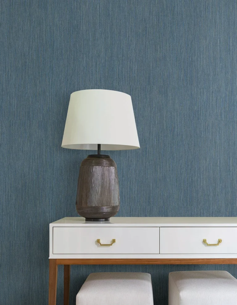 Washed Ramie Wallpaper - Cobalt — Ảnh 6