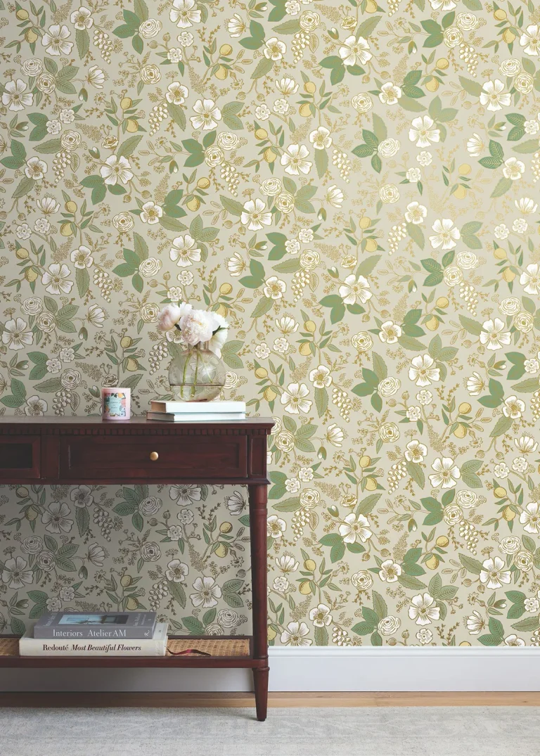 Rifle Paper Co. Colette Peel and Stick Wallpaper - Linen — Ảnh 5
