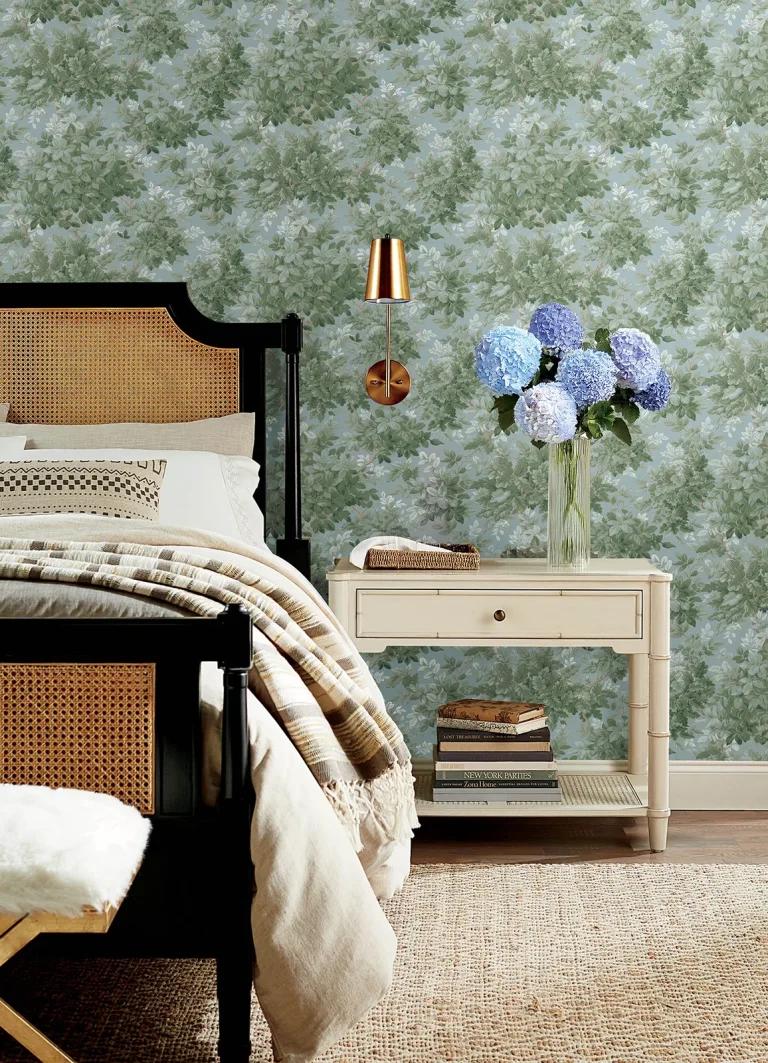 Greenwood Deciduous Wallpaper - Light Blue — Ảnh 5