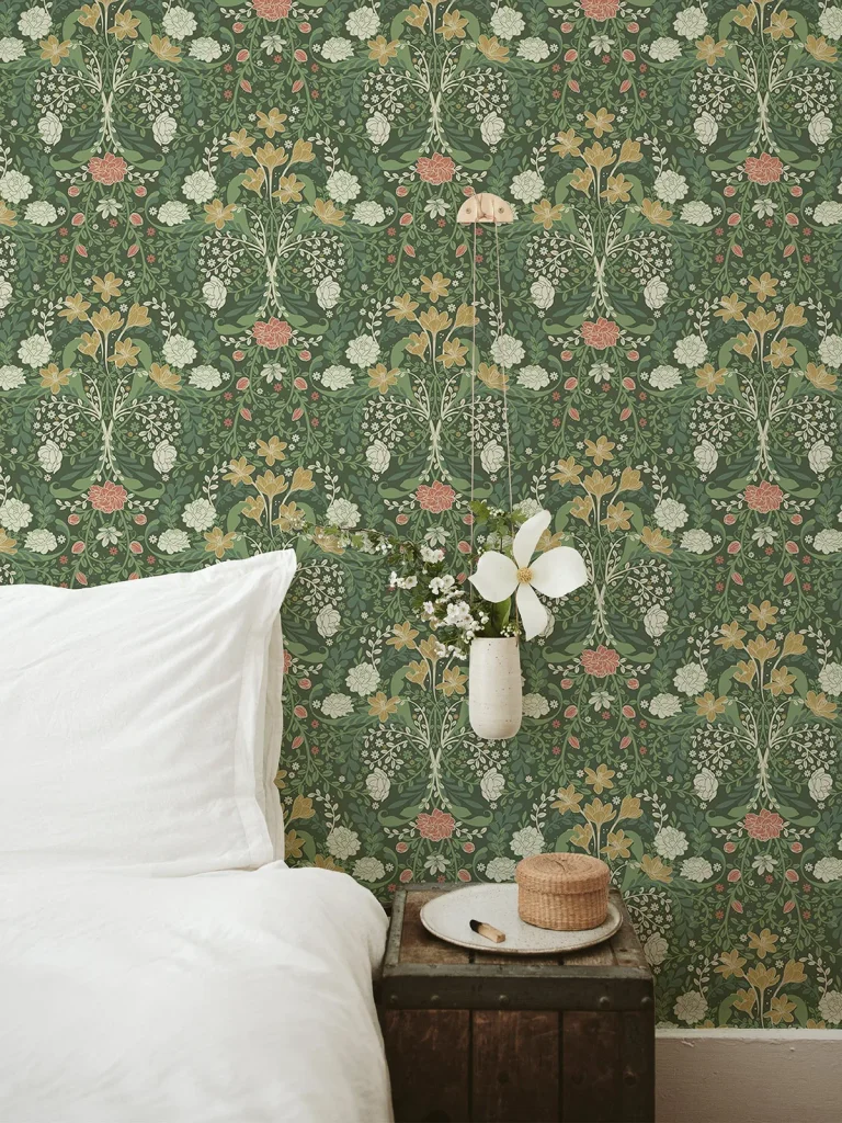 Froso Garden Damask Wallpaper - Green — Ảnh 3