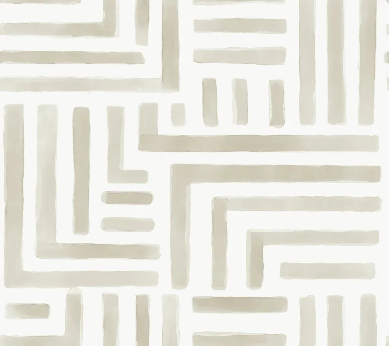 Painterly Labyrinth Wallpaper - Light Neutral — Ảnh 3