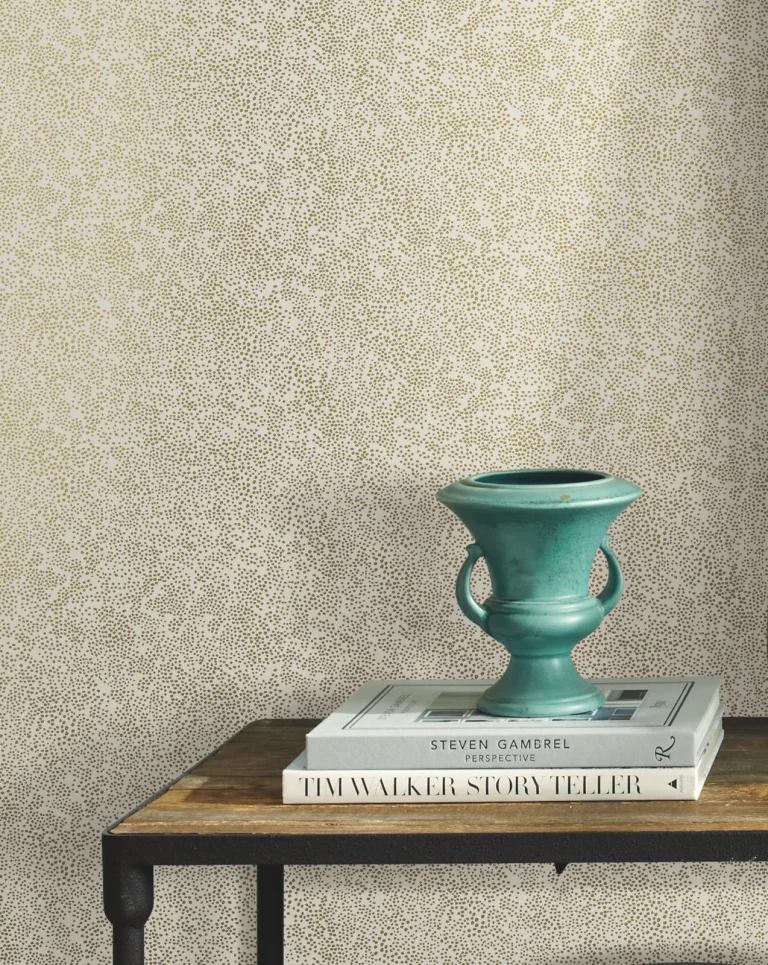 Rifle Paper Co. Champagne Dots Wallpaper - Gold & White — Ảnh 3