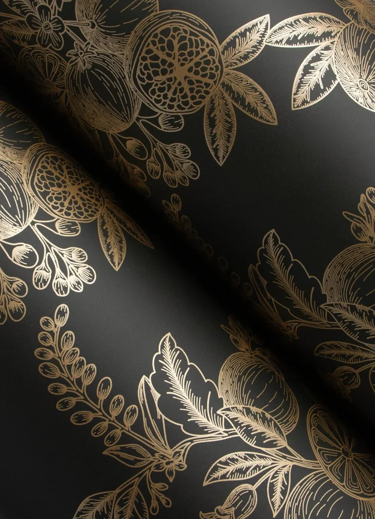 Chris Loves Julia Gerty Fruit Toile Wallpaper - Gold — Image 7