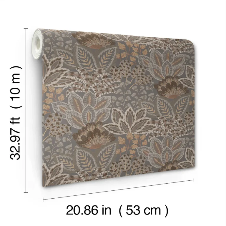 Catherine Botanical Wallpaper - Chocolate — Ảnh 2