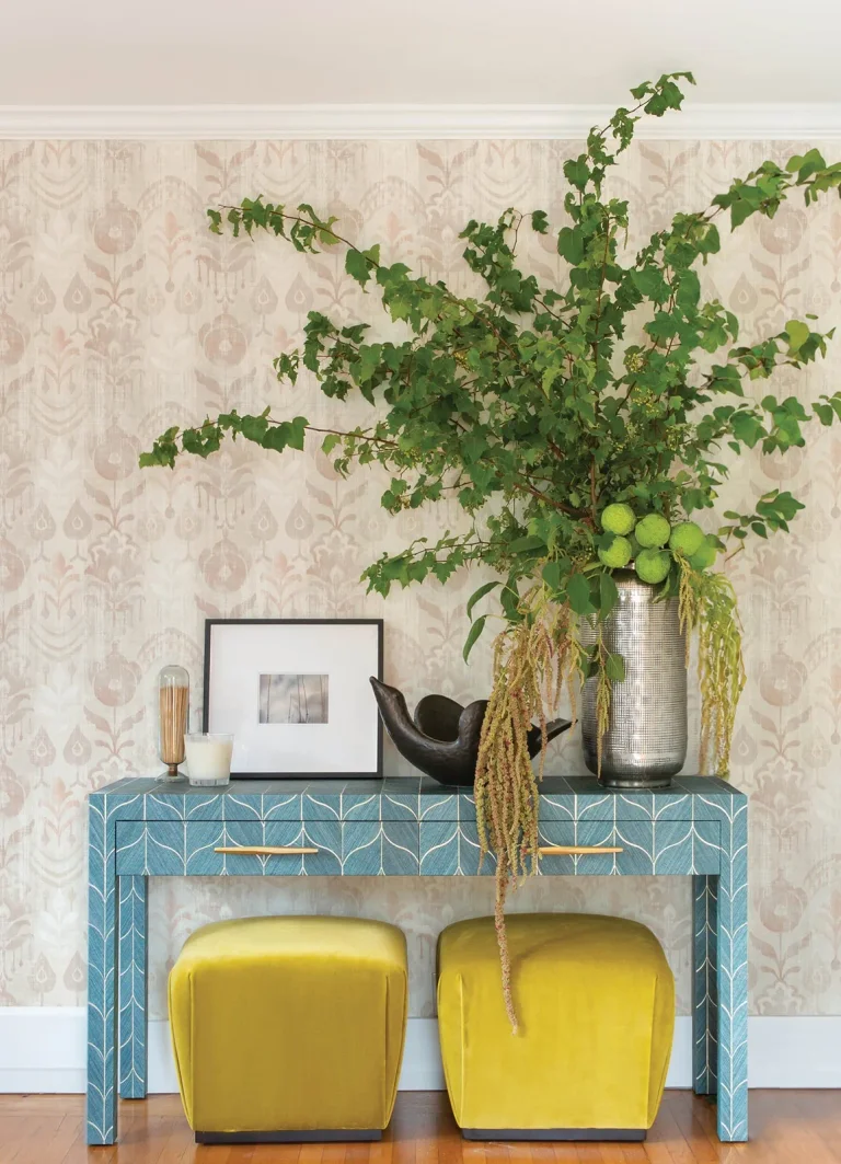 Pavord Floral Shibori Wallpaper - Pink — Ảnh 4