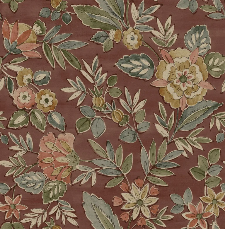 Chesapeake Begonia Floral Trail Wallpaper - Red — Ảnh 3