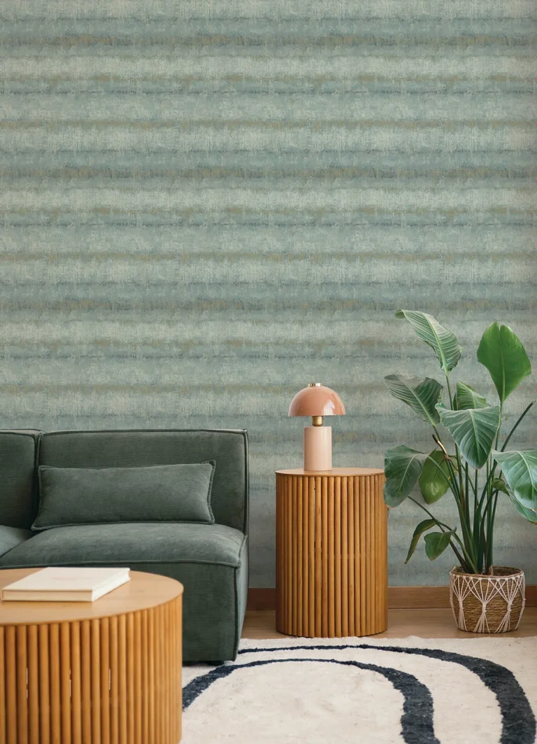 Morningtide Textured Stripe Wallpaper - Light Blue — Ảnh 4