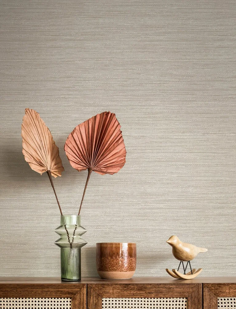 Sheehan Faux Grasscloth Wallpaper - Neutral — Ảnh 4