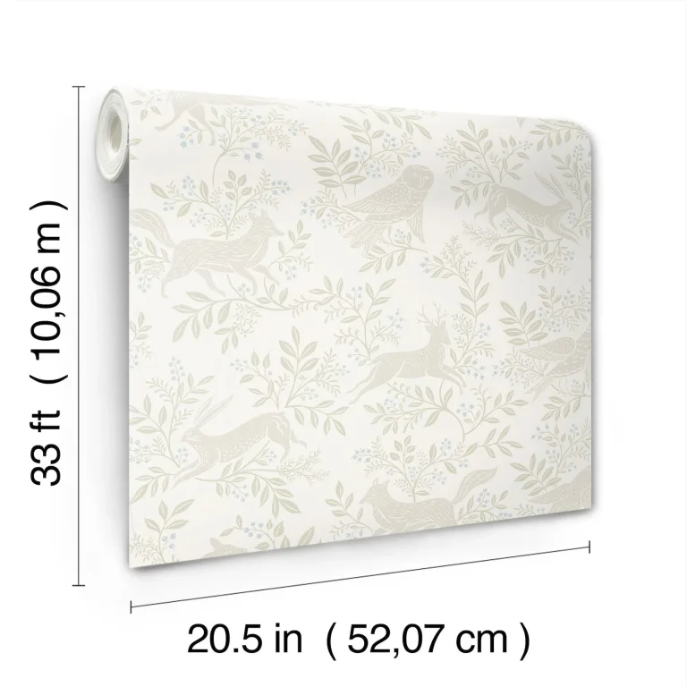 Chesapeake Revelry Forest Frolic Wallpaper - White — Image 7