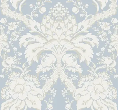 French Artichoke Dam Wallpaper - Periwinkle