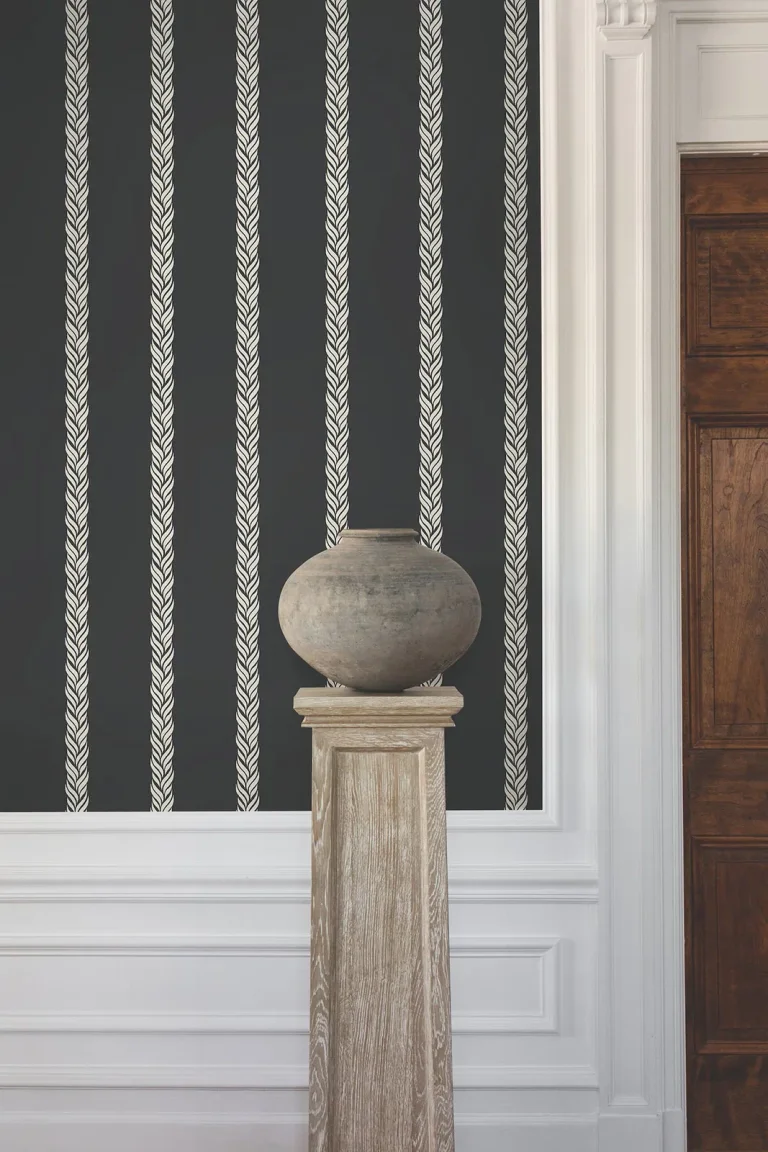 Ronald Redding Braided Stripe Wallpaper - Black — Ảnh 6