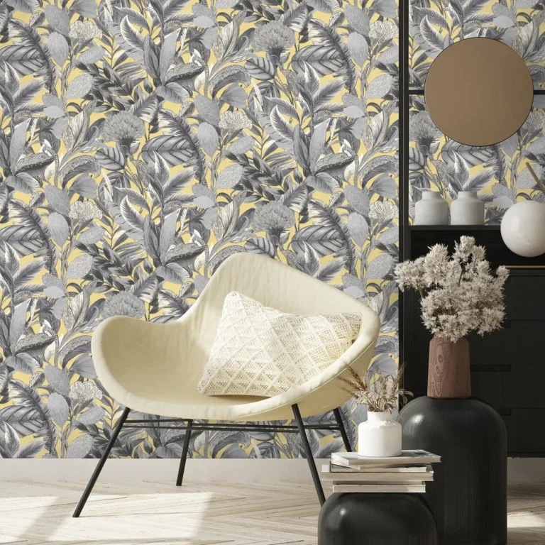 Elle Decoration 2 - 10202-15 Fauna - Grey & Yellow — Image 2