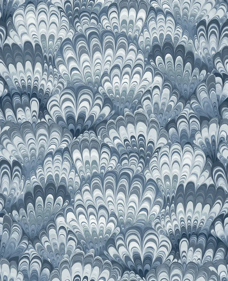 Octavia Marbled Ink Wallpaper - Blue — Ảnh 5