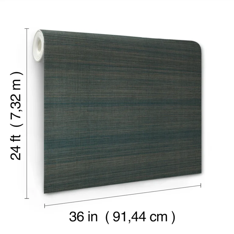 Ronald Redding Modern Abaca Wallpaper - Natural On Peacock — Ảnh 4