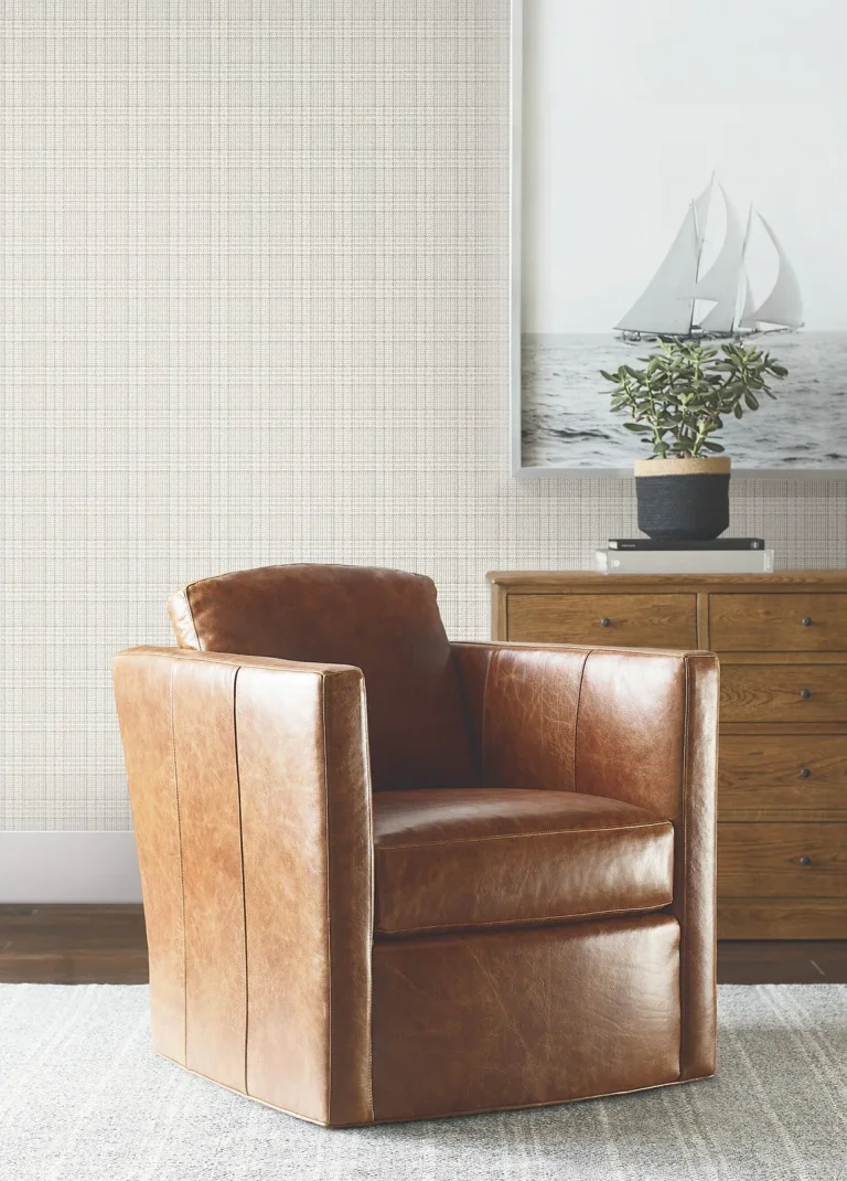 Ronald Redding Harrington Plaid Glen Check Wallpaper - Neutral — Ảnh 3