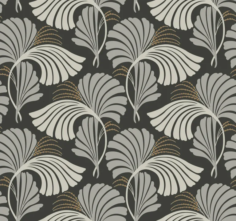 Candice Olson Dancing Leaves Wallpaper - Black — Ảnh 3