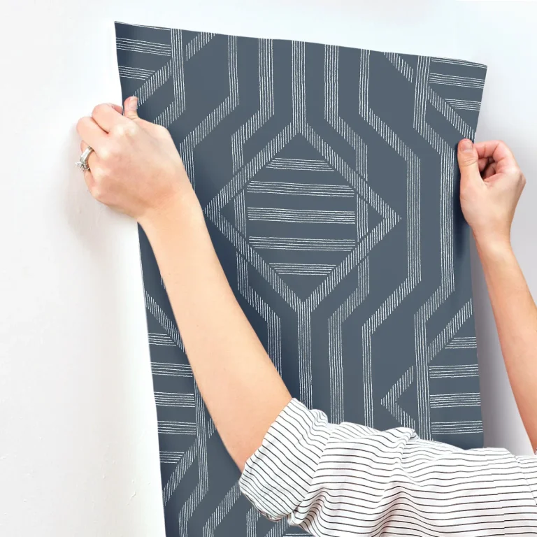 Essex Geometric Wallpaper - Navy — Ảnh 2