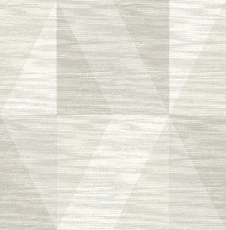 Winslow Geometric Faux Grasscloth Wallpaper - Bone — Ảnh 4