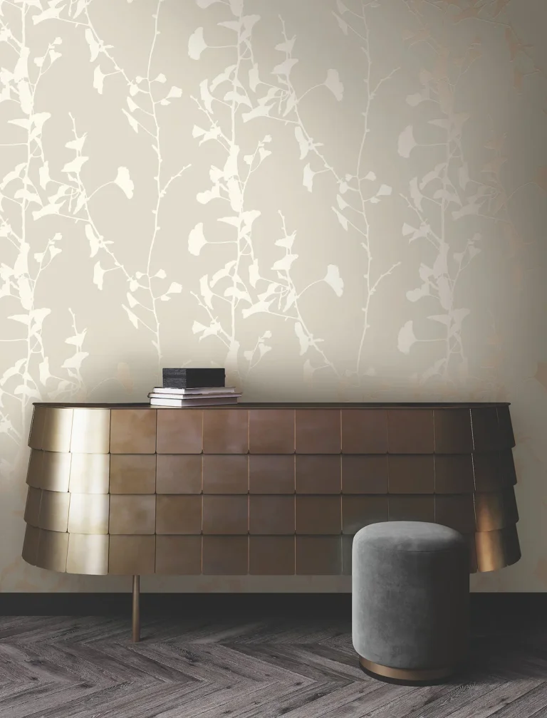Ronald Redding Ginkgo Silhouette Cork Wallpaper - Taupe — Ảnh 3