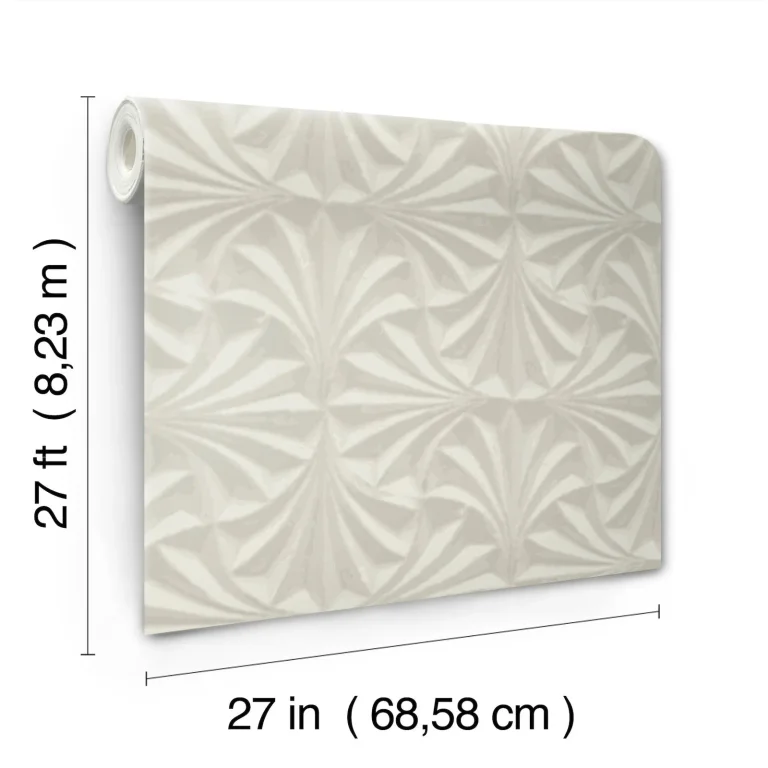 Candice Olson Sculpted Fans Wallpaper - Taupe — Ảnh 6