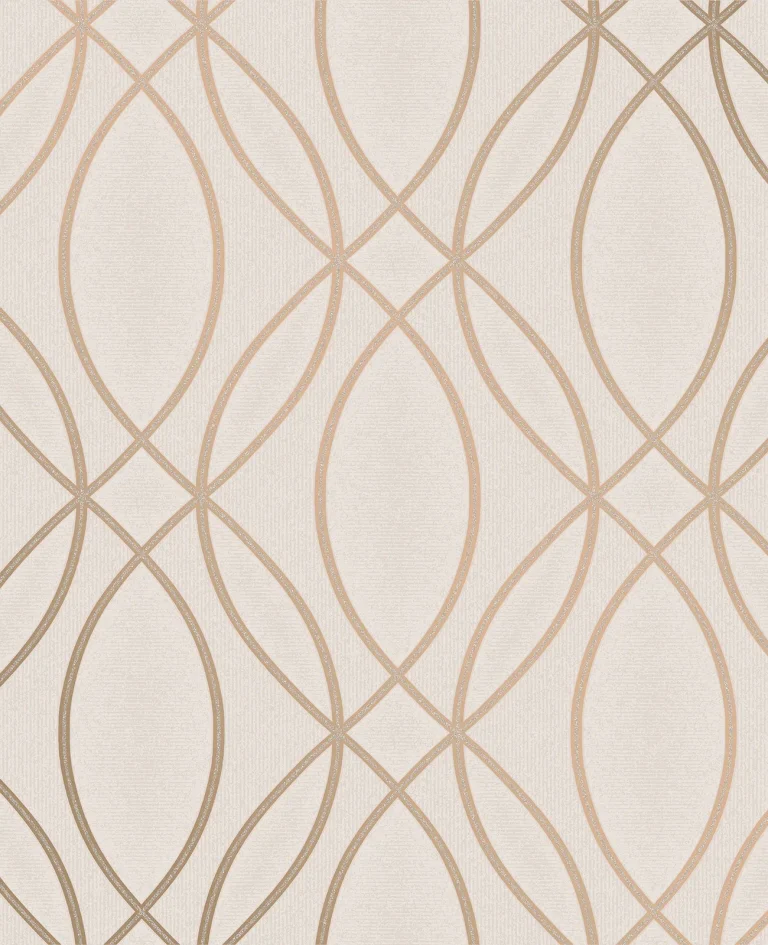 Lisandro Geometric Lattice Wallpaper - Rose Gold — Ảnh 3
