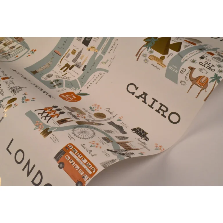 Rifle Paper Co. City Maps Wallpaper - Mint — Ảnh 3
