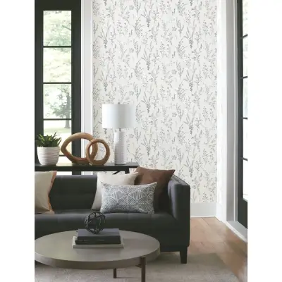 Wildflower Sprigs Wallpaper - Blue/Green