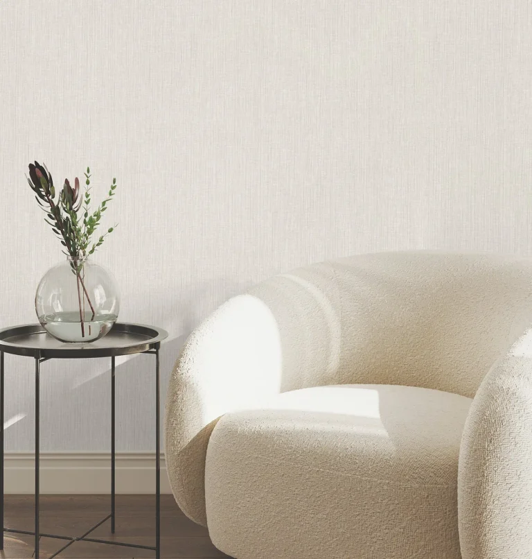 Silk Spun Tactile Stripe Wallpaper - Pearl — Image 3
