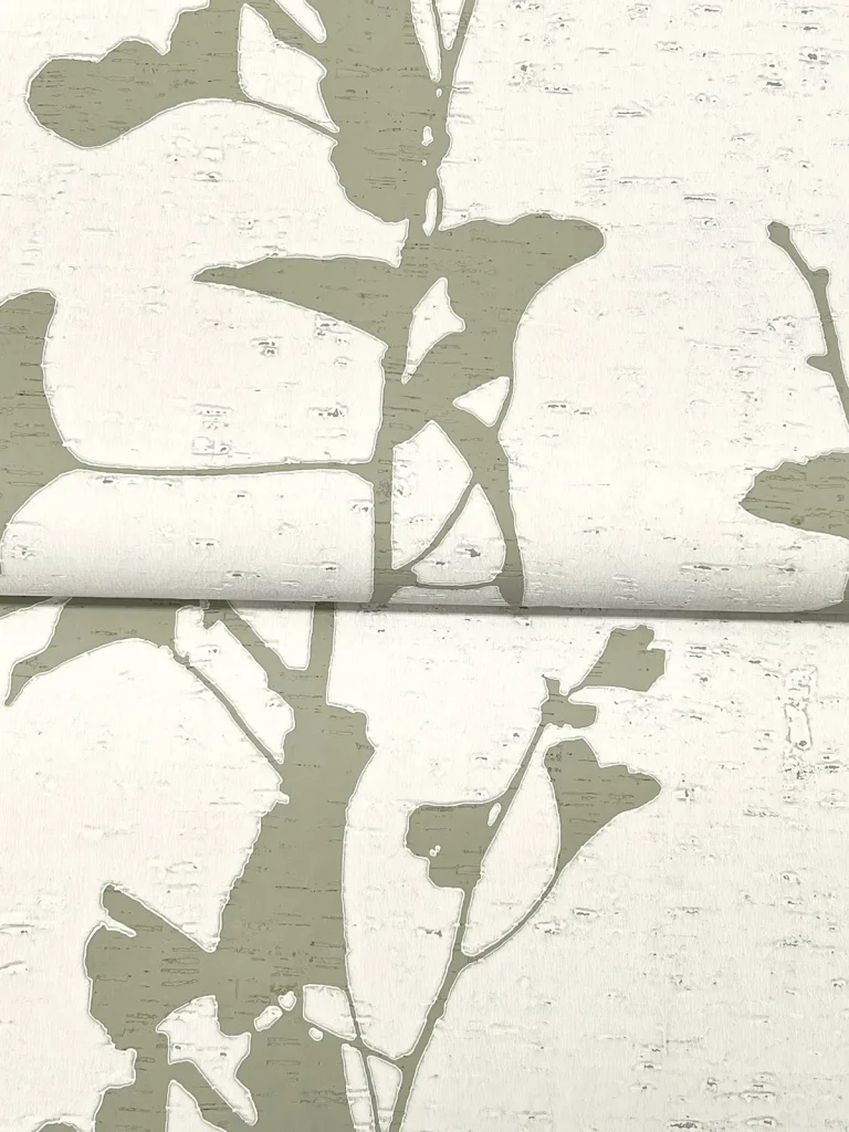 Ronald Redding Ginkgo Silhouette Cork Wallpaper - Sage — Image 5