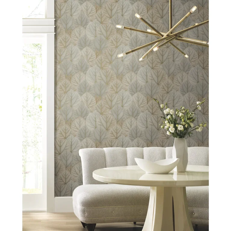 Candice Olson Leaf Concerto Wallpaper - Warm Taupe — Ảnh 6