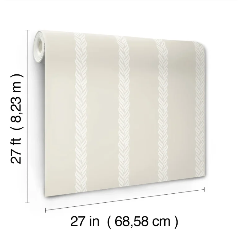 Ronald Redding Braided Stripe Wallpaper - Tan — Ảnh 6