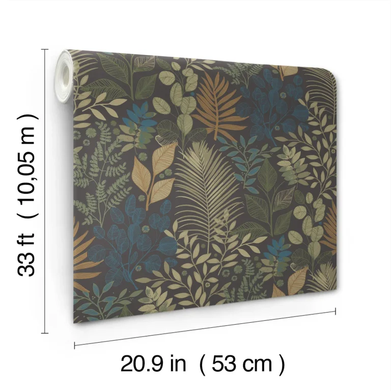 Ängslycka Forest Botanicals Wallpaper - Charcoal — Ảnh 3