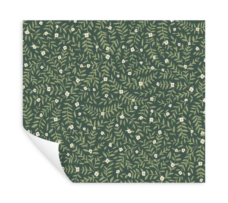 Rifle Paper Co. Elodie Petite Floral Peel and Stick Wallpaper - Evergreen — Image 3