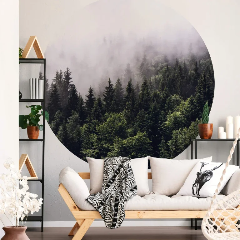 Forest Mist - Wall Mural 5433 - 4 Panel - 192cm x 260cm — Ảnh 3
