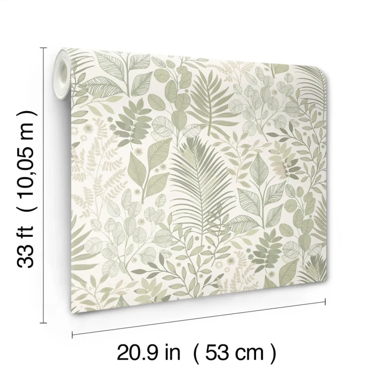Ängslycka Forest Botanicals Wallpaper - Green — Ảnh 4