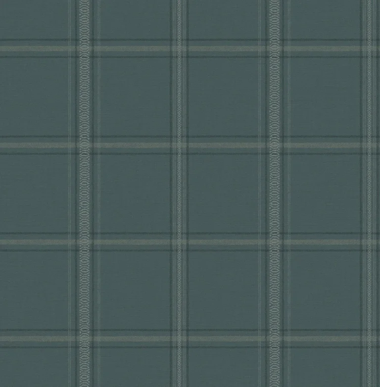 Chesapeake Auberge Plaid Wallpaper - Teal — Ảnh 5
