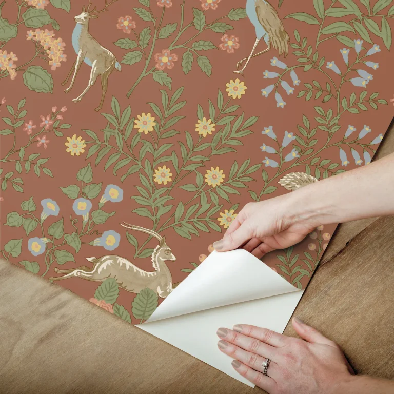 Erin & Ben Woodland Floral Peel and Stick Wallpaper - Rust — Ảnh 3