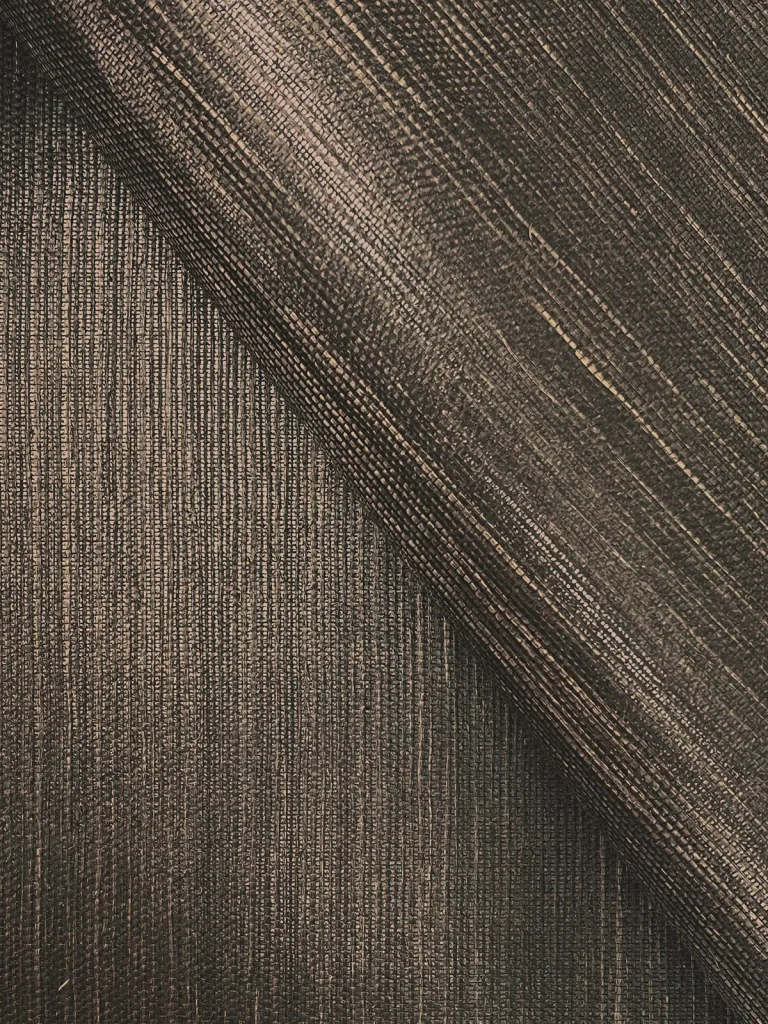 Natural Grasscloth Peel and Stick Wallpaper - Black — Ảnh 7