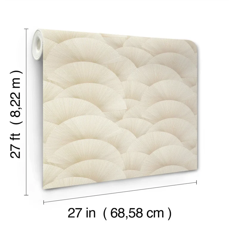 Ronald Redding Morning Shell Wallpaper - Cream & Gold — Ảnh 6