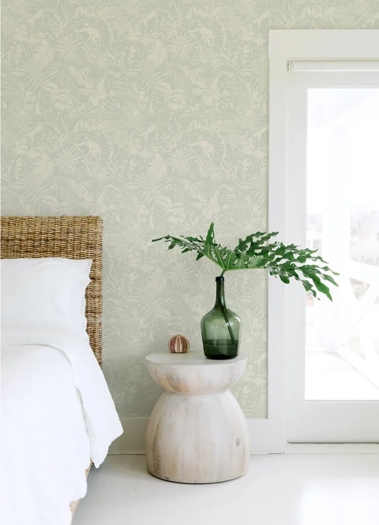 Chesapeake Corcovado Jungle Jamboree Wallpaper - Aqua